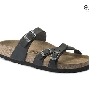Birkenstock Franca Sandals in Black Leather